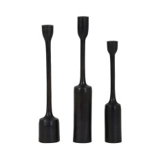 CANDLE HOLDER IRON RUSTIC BLACK 36    - CANDLE HOLDERS